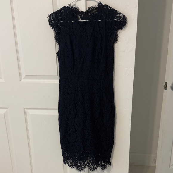 Elegant Navy Lace Dress - Picture 1 of 4